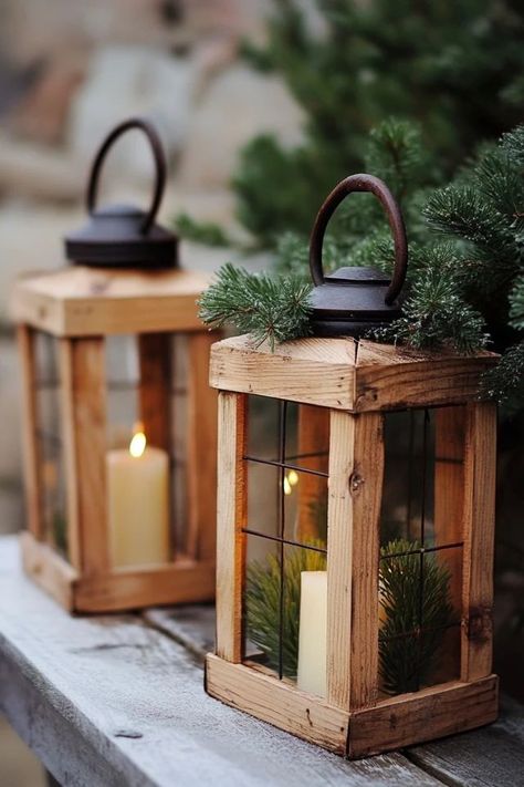 "Craft charming DIY Rustic Wooden Lanterns for a cozy atmosphere! 🕯️✨ #DIYProjects #LanternDIY #RusticDecor" Diy Wooden Lantern, Wooden Lanterns Diy, Wood Projects Easy, Candle Stick Decor, Wood Projects For Kids, Mini Lanterns, Rustic Lanterns, Large Lanterns, Wood Lantern