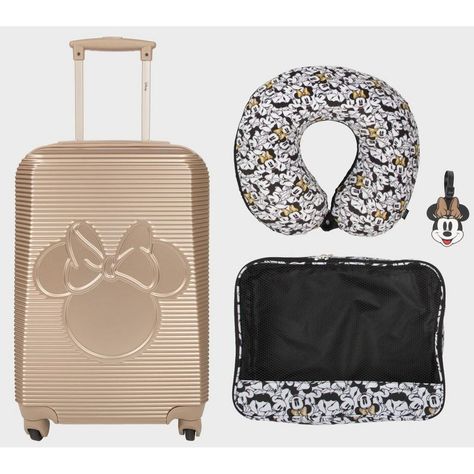 Disney Carry On, Minnie Mouse Suitcase, Disney Suitcase, Disney Luggage, Disney Trip Outfits, Hardside Luggage Sets, Disney Cruise Vacation, Cute Suitcases, Cute Disney Outfits