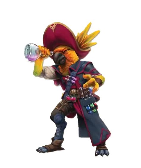 Aarakocra Pirate, Parrot Aarakocra, Aracokra Dnd Art, Kobold Art, Dnd Pirates, Dnd Pirate, Parrot Pirate, Fantasy Pirate, Pathfinder 2e