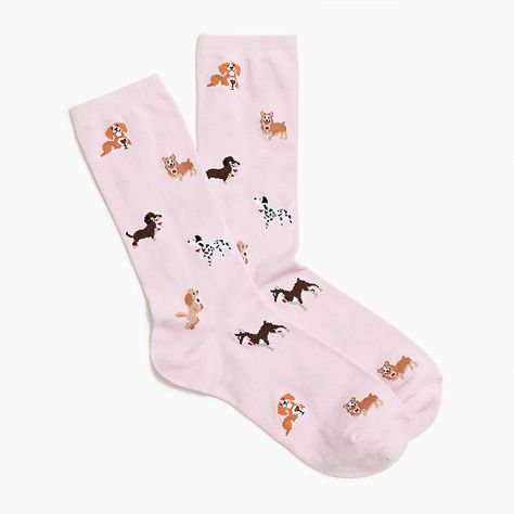 Factory: Dog Trouser Socks For Women Silver Tights, Animal Print Socks, Camp Socks, Brown Tights, Ladies Socks, Thanksgiving Fashion, Baseball Socks, Trouser Socks, J Crew Women