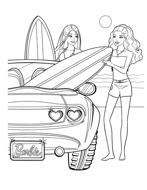 Barbie Life In the Dreamhouse Coloring Pages – From the thousand images online in relation to barbie life in the dreamhouse coloring pages , we picks the best series along with best resolution only for you all, and now this pictures is one of images choices in this greatest graphics...  #cartoon #coloring #pages Sleeping Beauty Coloring Pages, Belle Coloring Pages, Barbie E Ken, Barbie Beach, Beach Coloring Pages, Family Coloring Pages, Barbie Drawing, House Colouring Pages, Barbie Coloring Pages