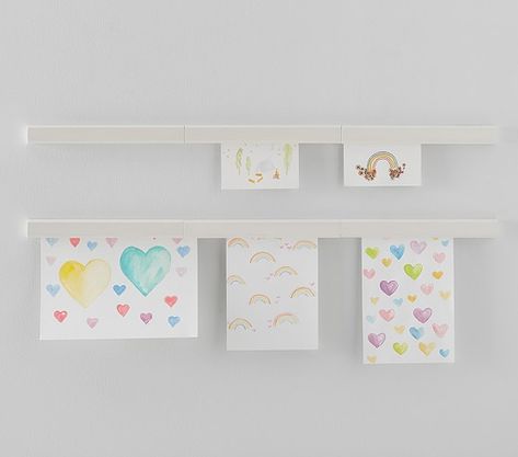 Magnetic Art, Art Display Kids, Playroom Furniture, Baby Bedding Sets, Mattress Pads, Wooden Slats, Kids Art, Design Help, Art Display