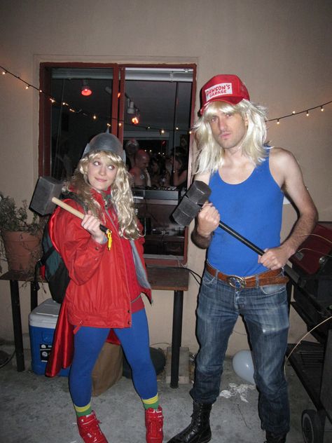 Sara and Thor from Adventures in Babysitting costume. I always wanted to do this! Jaws Family Costume, Adventures In Babysitting Costume, Shark Lifeguard Family Costume, Ghostbusters Halloween Family, Adventures In Babysitting 1987, 80s Halloween, Best Halloween Costumes Ever, Couple Halloween Costumes Meme, Adventures In Babysitting