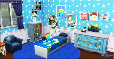 Sims 4 CC's - The Best: Toy Story Bedroom Set by Miguel Cabin Themed Bedroom, Toy Story Bedroom, Toy Story Room, Disney Bedrooms, Boy Toddler Bedroom, Bedroom Toys, Sims 4 Cc Kids Clothing, Sims 4 Bedroom, Sims 4 Children