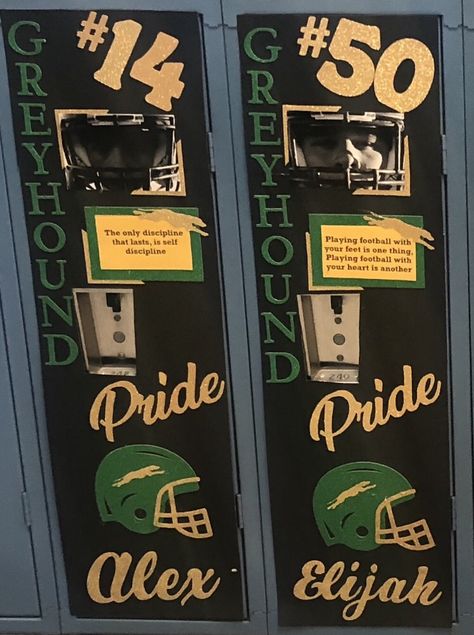 Decorating Ideas For Football Locker Room, Sectional Locker Decorations, Sports Locker Decorations Basketball, Decorate Locker Ideas Sports, Locker Decorating Contest, Decorating Lockers For Football Players, Locker Decorations For Football Players, Senior Basketball Locker Decorations, Locker Decorating Ideas For Sports