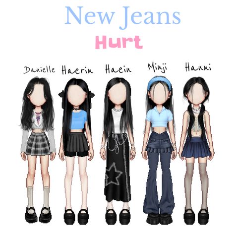 NEW JEANS - Showcase by dashulyatop - Everskies New Jeans Everskies, New Jeans Outfit Kpop Inspired, Everskies Outfits Kpop, New Jeans Outfit Kpop, Newjeans Outfits, Futuristic Y2k, Dress Over Jeans, Korean Outfits Kpop, Pop Clothing