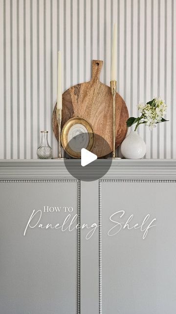 Emma | Family Home Decor & DIY | Mum of 4 on Instagram: "Save for wall panelling shelf details 🪄

All it takes is 2 pieces of wood to make a shelf on top of your wall panelling:
1. Architrave cut to the length of your panelled wall
2. The same material you used for your wall panel strips for the shelf 

I used @skirting4u Kensington mdf architrave to make the lip for the shelf to sit on, and their 80mm wide mdf wall panelling for the shelf itself.

You can either screw your architrave onto the wall above your wall panelling or on top of the upper horizontal strip (what I did) depending on how you want it to look and how deep you want the support for your shelf to be.

My helpful husband held the architrave in place while I made pilot holes, then I added some wall plugs, then screwed into Panelling With Shelf, Panelling Shelf, Mdf Wall Panel Ideas, Mdf Wall Panelling, Mdf Wall Panels, Family Home Decor, Shaker Pegs, House Updates, Wall Panelling