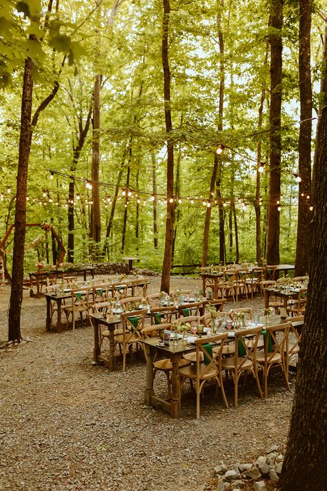 Fairy Light Wedding, Forest Wedding Reception, Cottage Core Wedding, Woodland Wedding Venues, Kentucky Wedding Venues, Forest Wedding Venue, Cottagecore Wedding, Redwood Wedding, Tennessee Wedding Venues