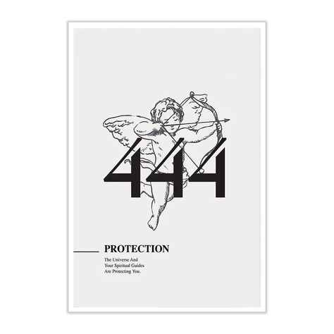 Angel Number 444 Poster, 444 Poster, 444 Aesthetic, Angel Number Poster, Positive Quote Poster, Room Decor Minimalist, Hd Prints, Angel Posters, Angel Energy