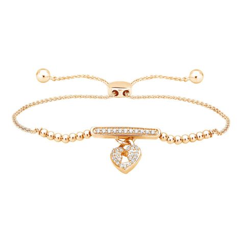 0.25 Ct Round Diamond Heart Charm Bolo Bracelet Adjustable 10k Yellow Gold 9" #caratsforyou #Tennis Jewellery Wishlist, Bracelets Inspiration, Sparkly Bracelets, Diamond Solitaire Earrings, White Gold Bangle, Yellow Bracelet, Bolo Bracelet, Jewelry Bracelets Gold, Sterling Bracelets