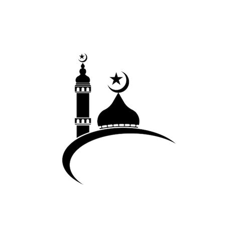 Mosque icon vector illustration design t... | Premium Vector #Freepik #vector #islamic-architecture #graphic-art #mosque-icon #silhouette-logo Islamic Logo Ideas, Mosque Vector Png, Islamic Logo Design Ideas, Kubah Masjid Vector, Islamic Logo Png, Islamic Logo Design, Masjid Vector, Architecture Silhouette, Islamic Art Design