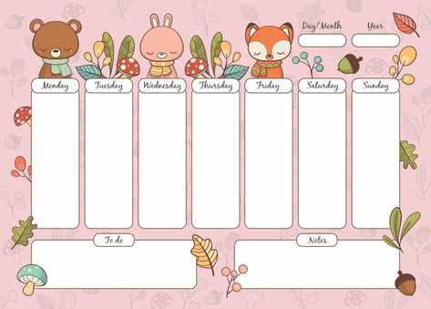 Cute Printable Weekly Schedule Template Weekly Calendar Aesthetic, Weekly Calendar Design, Cute Schedule Templates, Week Calendar Printable, Cute Weekly Schedule, Cute Schedule, Printable Calendar Numbers, Spring Calendar, Free Weekly Planner Templates