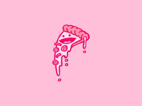 Pizza by Trace Palmatier #Design Popular #Dribbble #shots Pizza Icon Pink, Pink Pizza Icon, Pizza Illustration Design, Pink Pizza, Pizza Sale, Pizza Icon, Pizza Illustration, Pizza Tattoo, Pizza Branding