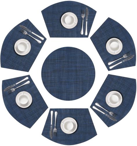 Round Table Placemats, Placemats For Round Table, Round Tables, Table Placemats, Fall Table, Rustic Table, Linen Textile, Placemat Sets, Cotton Rug