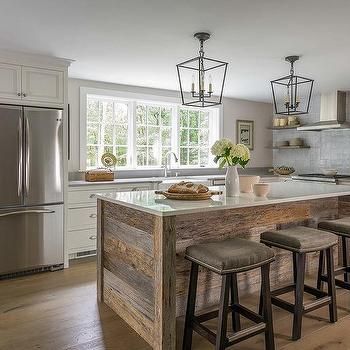 Island Stools, Outdoor Kitchen Countertops, Wood Kitchen Island, Dream Kitchens Design, Stools For Kitchen Island, Kitchen Island With Seating, Farmhouse Kitchen Design, Farmhouse Style Kitchen, Modern Farmhouse Kitchens