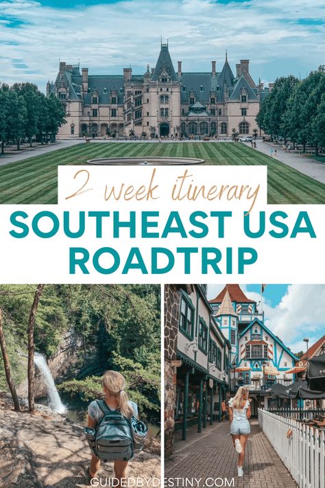 Road trips are more popular than ever! Plan your Southeast US road trip with these Southeast road trip ideas covering Florida, Georgia, South Carolina, North Carolina and Tennessee on this southeast road trip U.S. States. Use my Southeast US road trip map to plan your route, places to visit in the southeast US and things to do on your 2 week USA road trip. Don’t miss my in-depth southeast US travel guide for each destination. Best Places To Travel In Us By Rv, Georgia South Carolina Road Trip, Usa Road Trip Destinations, Best Road Trips From Florida, Road Trip Destinations Usa, Southern Usa Road Trip, South Road Trip, Southeast Us Vacation Ideas, 2 Week Road Trip Us