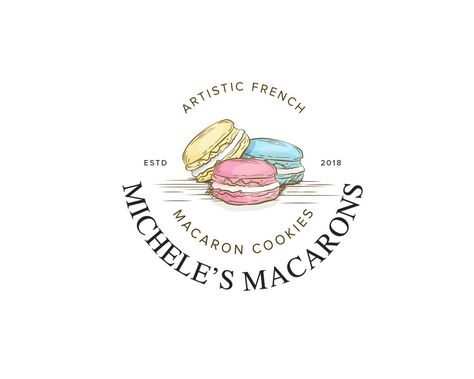 Macaron Sweet, Easy Macaroons Recipe, Bakery Names, Sweet Logo, Cafe Menu Design, Macaron Cookies, French Macaron, Mousse Dessert, Macaroon Recipes