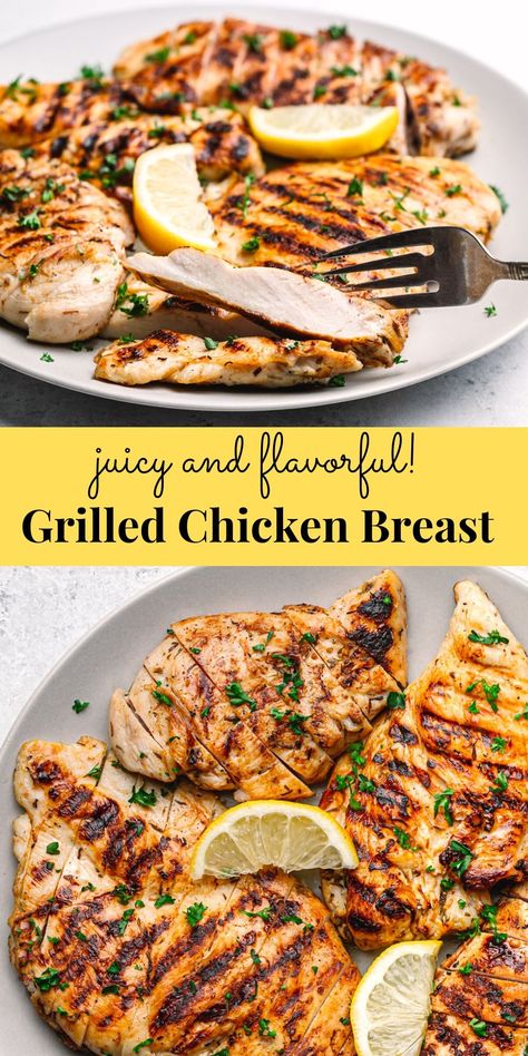 Basic Marinade, Grilled Boneless Chicken Breast, Boneless Skinless Chicken Breast Recipes, Healthy Grilled Chicken Recipes, Skinless Chicken Breast Recipes, Chicken Breast Marinade, Grilled Chicken Breast Recipes, Juicy Grilled Chicken, Chicken Boneless Breast Recipes