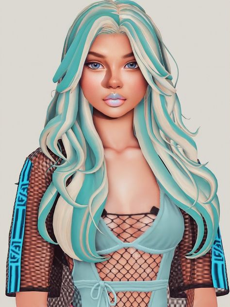 Lagoona Blue Sims 4 Cc, Sims 4 Cc Highlight Hair, Sims 4 Cc Monster High Hair, Sims 4 Cc Blue Hair, Sims 4 Blue Hair, Sims 4 Multicolor Hair, Sims 4 Hair With Highlights, Sims 4 Cc Hair With Highlights, Sims 4 Blue Cc