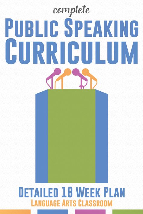 Teaching public speaking? This public speaking curriculum outlines every week of a semester, complete with activities and more. Public Speaking Activities, Speech And Debate, Presentation Tips, Classroom Planning, Public Speaking Tips, Motivational Speaking, Language Arts Classroom, Speaking Activities, Language Arts Lessons