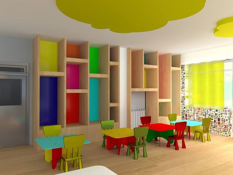 Interior Design Of A Nursery Classroom. - Picture gallery Kindergarten Interior, Preschool Designs, Classroom Interior, Preschool Decor, Interior Design Colleges, Daycare Design, Kindergarten Design, School Interior, Interior Design School