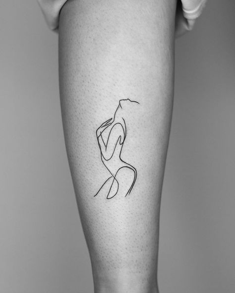 Continuous Line Tattoo, Line Drawing Tattoos, Feminist Tattoo, Single Line Tattoo, Self Love Tattoo, Silhouette Tattoos, Line Art Tattoos, Discreet Tattoos, Tattoo Sleeve Designs