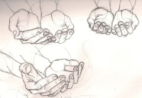 Hands Sketch, Hand Kunst, Sketch Images, Creation Art, Hand Drawing Reference, Hand Reference, Hands Holding, 인물 드로잉, 캐릭터 드로잉