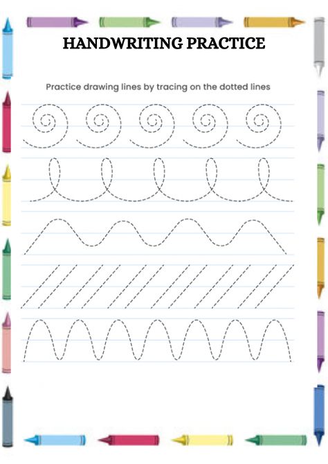 kids , kids worksheet , lines practice , lines and tracing , lines and tracing practice , tracing practice , hand writing practice , activity, fun, entertainment , curvy lines , slanting lines Draw Waves, Tracing Practice, Preschool Writing, Handwriting Practice, Line Patterns, Fine Motor, Fine Motor Skills, Motor Skills, Art Lessons