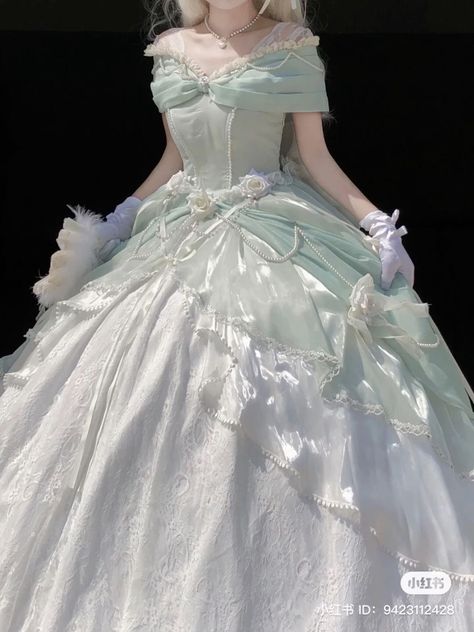 Historical Dresses Aesthetic, Royal Aesthetic Princess Dress, Princess Dress Fairytale Royal, Ball Gown Designs, Fairytale Wedding Dresses, Enchanting By Mon Cheri, Fairytale Wedding Dress, Make Outfits, Victorian Era Dresses