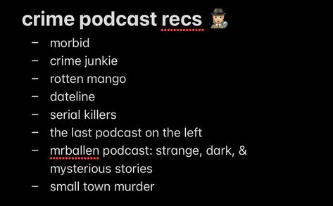 Podcast Recommendations Spotify, Interesting Podcasts On Spotify, Spotify Podcast Recommendations, Listening To Podcast Aesthetic, True Crimes Horrifying, Podcasts Aesthetic, Podcast Topics Ideas, Scary Podcasts, Aesthetic Podcast