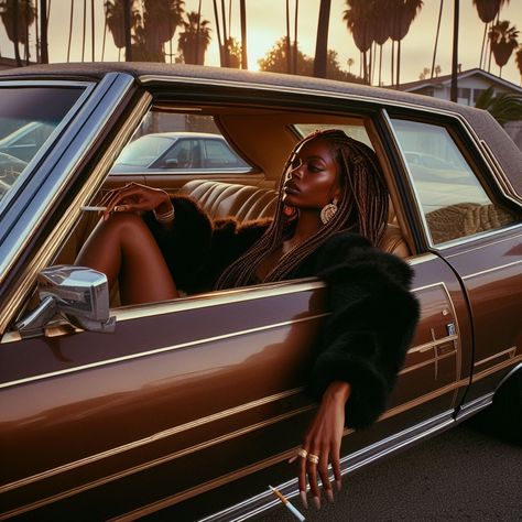 90s Photoshoot Outside, Vintage Location Photoshoot, Vintage 80s Photoshoot, 90s Car Photoshoot, Old Time Photos Ideas, Photoshoot On Car, Birthday Shoot With Car, Modeling Photoshoot Behind The Scenes, Women Posing With Cars