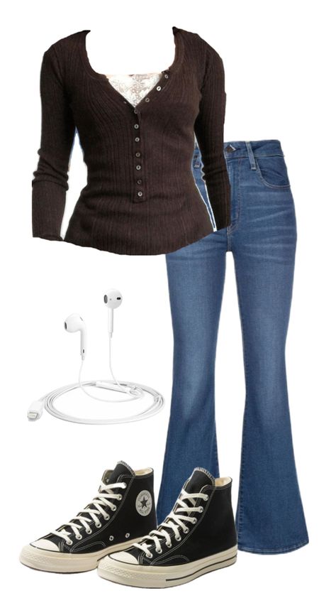 a throwback to 2010s and taking inspo from bella swan and elena gilbert 2000 Flare Jeans Outfit, Dark Blue Flares Outfit, 2010 Inspired Outfits, 2010s Fall Fashion, 2000s Womens Outfits, Winter Flared Jeans Outfit, 2000s Fashion Outfits School Appropriate, Outfit Ideas With Flared Jeans, Elena Gilbert Shirt