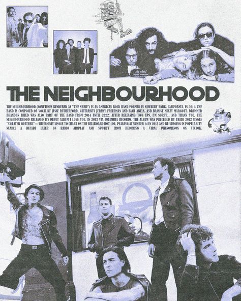 The Neighbourhood poster by stssyz.art The Neighbourhood Wall Prints, Cool Poster Prints For Room, The Neiberhood Poster, Poster Prints The Neighbourhood, The Neighbourhood Poster Prints, The Neighbourhood Poster Aesthetic, Band Posters Graphic Design, The Neighbourhood Poster Art, Things To Print For Your Room