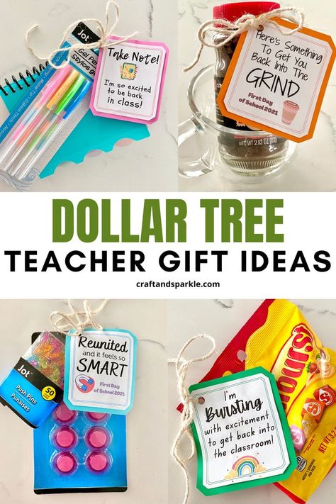 Teacher To Teacher Gifts Back To School, Teacher Gift Dollar Tree, Welcome Gift For Teachers, Dollar Tree Back To School Gifts, You Survived First Week Of School Gift, Welcome Back Teacher Gifts From Pta, Welcome Back For Teachers, Back To School Teacher Gifts 1st Day Free Printables, Staff Back To School Gifts