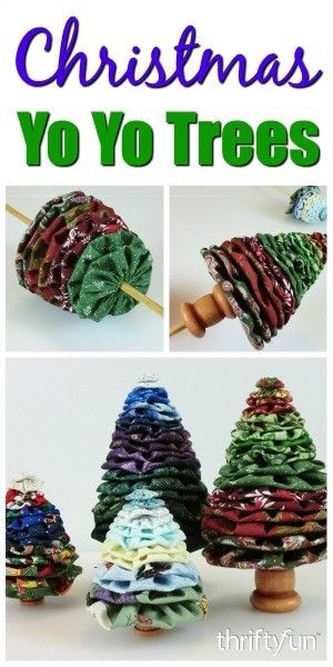 Yoyo Projects, Fabric Yo Yos, Yo Yo Projects, Holiday Fabric Crafts, Yoyo Crafts, Yo Yo Crafts, Christmas Tree Craft, Christmas Fabric Crafts, Christmas Sewing Projects