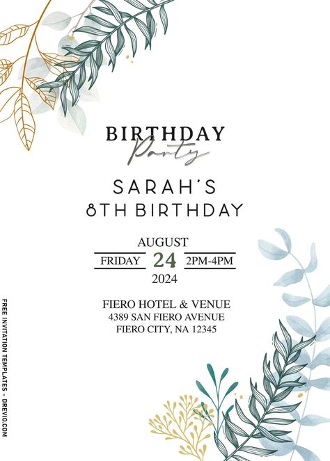 Birthday Invite Card Ideas, Undangan Birthday Party, Happy Birthday Invitation Card Design, Invitation Card Design Birthday Template, Invitation Cards For Birthday, Invitation Card Design Birthday, Birthday Invitation Card Ideas, Invitation Design Birthday, Bday Invitation Card