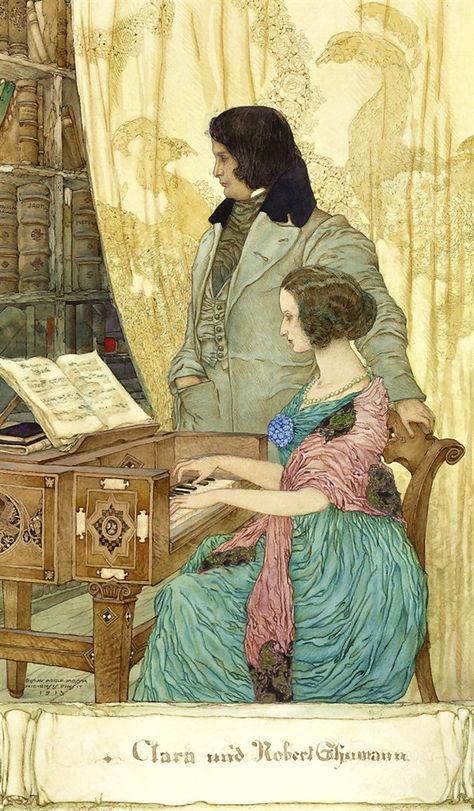 https://flic.kr/p/FzrE6v | mossa, gustave adolphe - Clara and Robert Schumann | Gustave Adolphe Mossa  1883-1971  Frankrijk Clara Schumann, Robert Schumann, Colombian Art, Turkish Art, Historical Images, Korean Art, Abstract Painters, Greek Art, Picture Library