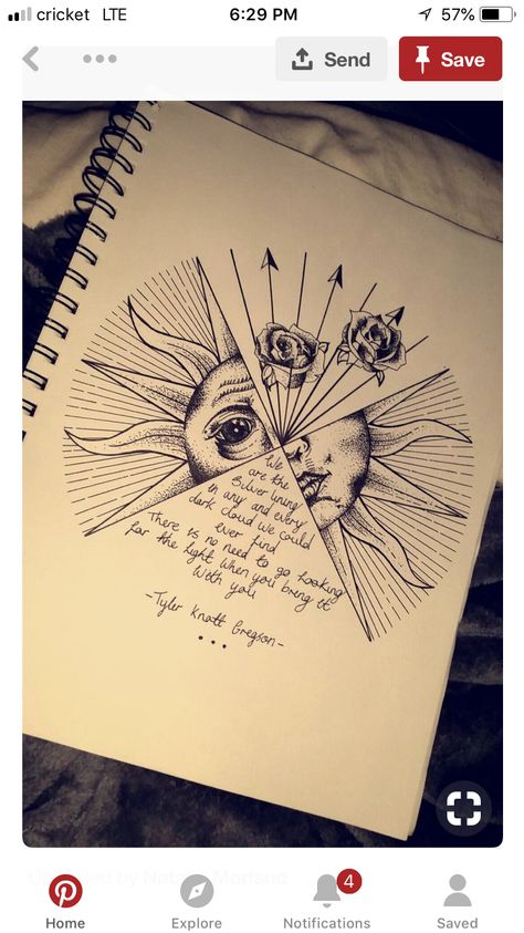 Sun And Quote Tattoo, Sun Moon Sketch, Sketch Quotes, Moon Eyes, Tattoo Placements, Kunst Tattoos, Men Tattoos, Tiny Tattoo, Badass Tattoos