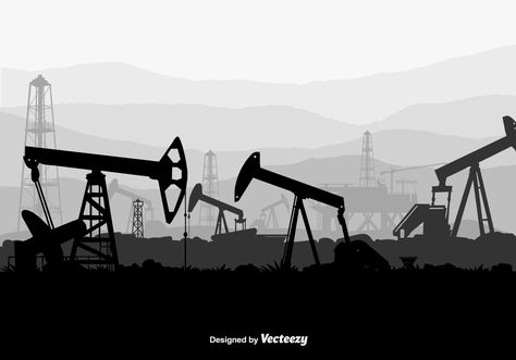 Industry Illustration, Water Well Drilling Rigs, Oilfield Life, Royal Dutch Shell, Industrial Background, Petroleum Engineering, Oil Extraction, Machine Image, Water Well Drilling