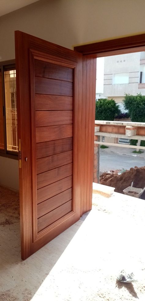 Teak Door Design Modern, Teak Wood Main Door Design, Single Main Door Designs, Main Door Design Photos, New Door Design, Archway Decor, Historical Coins, Model Pintu, House Main Door