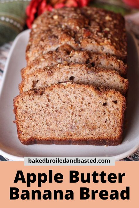 Apple Butter Bread Recipe, Apple Butter Bread, Butter Bread Recipe, Recipe Using Apples, Butter Banana Bread, Delicious Banana Bread Recipe, Apple Butter Recipe, Recipes From Around The World, Butter Bread