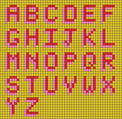 Pearler Bead Letters, Crochet Grid Letters, Pixel Embroidery Cross Stitch, Cross Stitch Patterns Letters, Peeler Bead Letters, Macrame Letters Alpha Patterns, Alpha Patterns Alphabet, Letters Alpha Pattern, Alpha Bracelet Pattern Letters