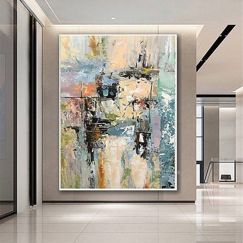 Peisaj Abstract, Modern Canvas Painting, Colorful Space, Palau, Handmade Oil, Online Painting, Painting Process, Abstract Oil, Large Abstract