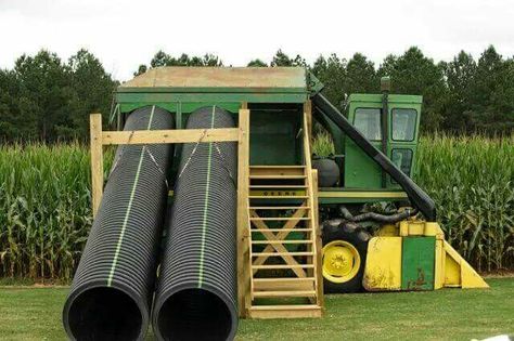 Combine Playground, Tractor Tire Playground, Farm Playground, Backyard Playset, Kids Backyard Playground, Backyard Kids Play Area, Outdoor Play Areas, Diy Playground, Farm Activities