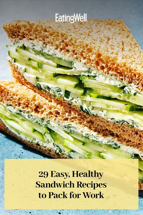 Work lunches just got more delicious thanks to these flavorful sandwiches. These easy sandwiches for lunch recipes are healthy and perfect for a midday pick-me-up. Recipes like our Green Goddess Sandwich and BLATs (Bacon-Lettuce-Avocado-Tomato Sandwiches) are sure to become staples in your meal rotation. #lunch#lunchideas#healthylunchideas#healthylunches#healthylunch#lunchrecipes#healthyrecipes#lunchideasforwork Low Calorie Sandwich, Summer Lunch Recipes, Healthy Sandwich Recipes, Cold Lunches, Veggie Sandwich, Healthy Sandwiches, Summer Lunch, Meal Prep Bowls, Lunch To Go