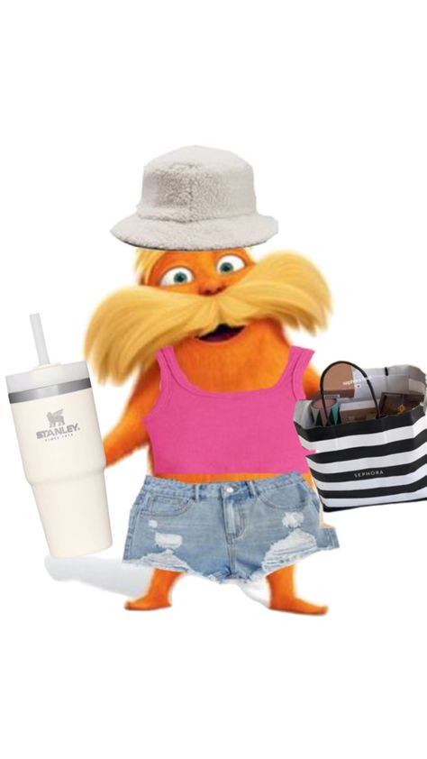 Pls go sub to lilxpreppy cause she is making a series of preppy Lorax Lorax Costume, Elmo Wallpaper, Attic Makeover, Iphone Wallpaper Preppy, Funny Lockscreen, Funny Pix, Surfboard Art, Crazy Funny Pictures, Preppy Style Summer