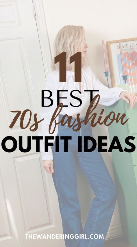 This post shows you the best 70s outfit ideas. Looking for 70s outfit ideas? This post shows you 11 best 70s outfits that will bring you back to that period but also be modern enough Diy 70s Outfit, Disco Outfits 70s, 70’s Fashion Women, 70 Outfits 70s Fashion, 70’s Party Outfit, 70s Casual Outfits, 70s Themed Outfits, 70s Outfit Ideas, 70s Outfits Women