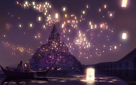 I so hope there is a way to actually do this. Tangled Lantern Wallpaper, Tangled Floating Lanterns, Tangled Lanterns Scene, Rapunzel Wallpaper, Disney Desktop Wallpaper, Wallpaper Komputer, Lantern Wallpaper, Tangled Lanterns, Tangled Wallpaper