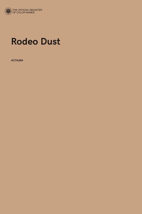 Rodeo Dust - Color Name of Hex #C7A384 Colour Names, Color Of The Day, Colour Theory, House Color Schemes, Hex Codes, House Color, Nice Colors, Color Images, Color Name