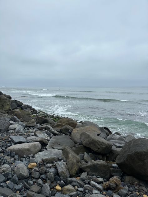 San Diego coast, west coast, ocean beach, cloudy, june gloom, cloudy aesthetic, windy, rocks, coastline, beach Cloudy Ocean Aesthetic, Cold Ocean Aesthetic, Rock Beach Aesthetic, Cold Summer Aesthetic, Foggy Beach Aesthetic, Cloudy Beach Aesthetic, Cold Beach Aesthetic, Coastline Aesthetic, Cloudy June